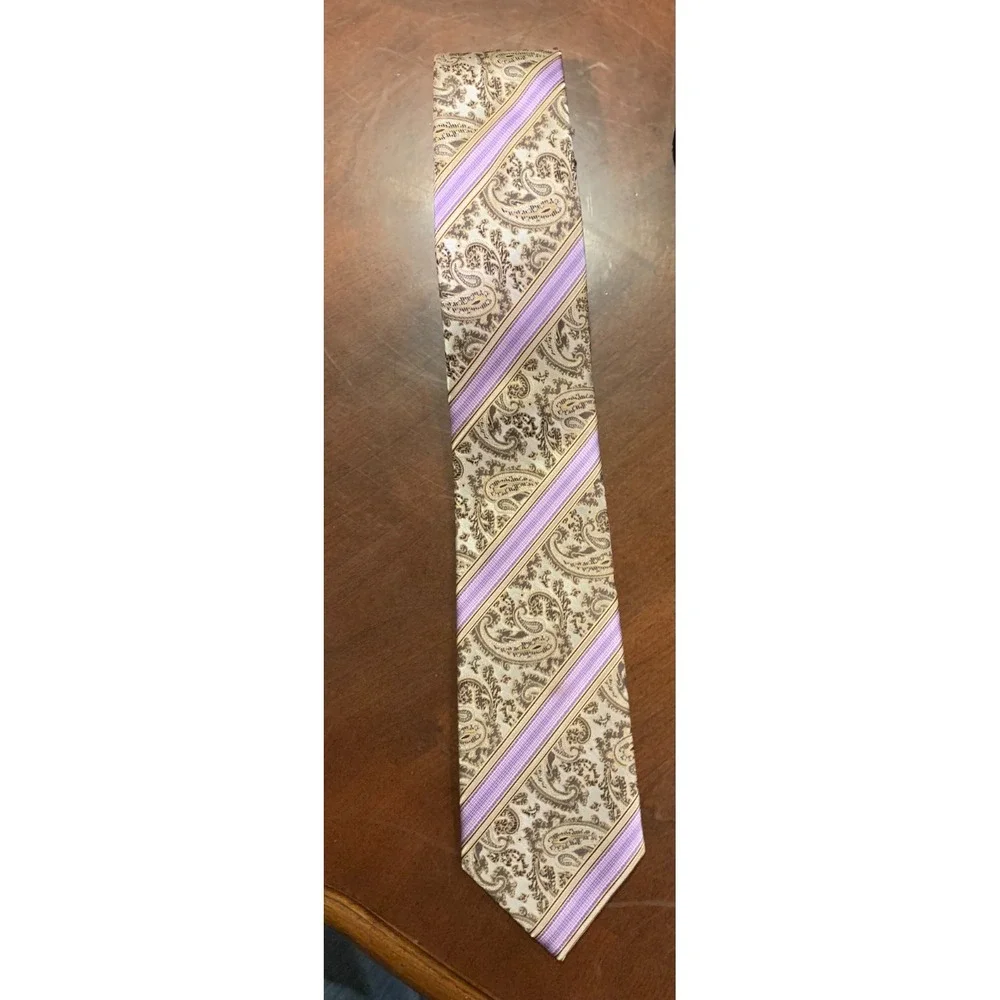 Imani Uomo Silk Tie Striped with‎ Paisleys 60